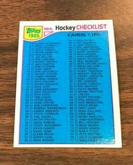 Checklist 1-165 Hockey Cards 1985 Topps Prices