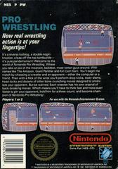 Pro Wrestling - Back | Pro Wrestling NES