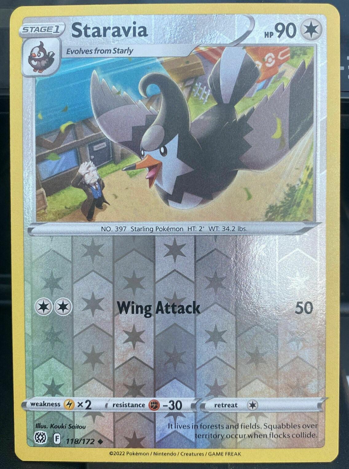 Staravia [Reverse Holo] #118 Pokemon Brilliant Stars