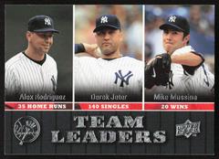 A. Rodriguez, D. Jeter, M. Mussina Baseball Cards 2009 Upper Deck Prices