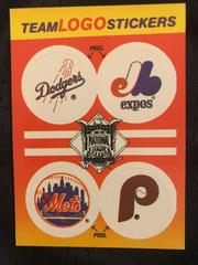 Dodgers, Expos, Mets, Phillies Baseball Cards 1991 Fleer Team Logo Stickers Top 10 Prices