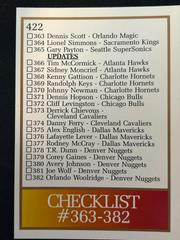 Back | Checklist #342-382 Basketball Cards 1990 Skybox