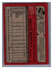 Back | Bruce Berenyi Baseball Cards 1982 Coca Cola