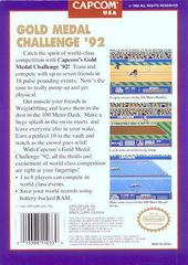 Gold Medal Challenge '92 - Back | Gold Medal Challenge '92 NES
