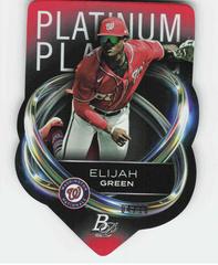Elijah Green [Red] Baseball Cards 2023 Bowman Platinum Plating Die Cut Prices