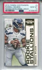 Russell Wilson [Gold] #9 Football Cards 2012 Panini Contenders Rookie Stallions Prices