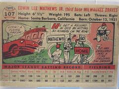 Gray Back #107 | Ed Mathews [Gray Back] Baseball Cards 1956 Topps