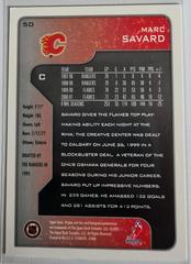 Backside | Marc Savard Hockey Cards 2001 Upper Deck Victory