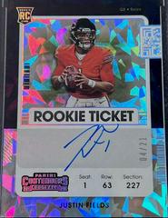 Justin Fields [Autograph Cracked Ice] Football Cards 2021 Panini Contenders Prices