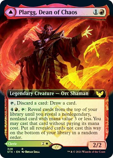 Plargg, Dean of Chaos & Augusta, Dean of Order [Extended Art Foil] Magic Strixhaven School of Mages