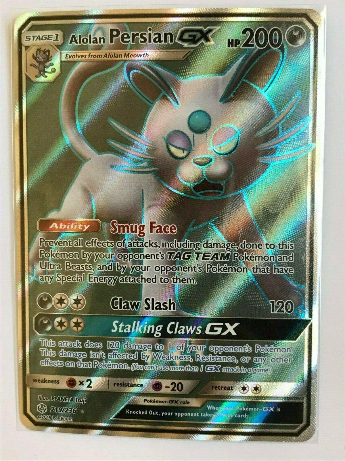 Alolan Persian GX 219 Prices Pokemon Cosmic Eclipse Pokemon Cards