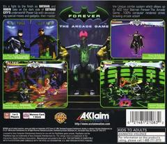 Batman Forever Arcade - Back | Batman Forever Arcade Playstation