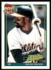Willie Wilson #129T Baseball Cards 1991 Topps Traded Prices