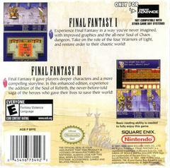 Rear | Final Fantasy I & II Dawn of Souls GameBoy Advance
