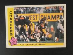 Chargers [Plenty of Open Space...] #70 Football Cards 1985 Fleer Team Action Prices