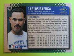 Reverse | Carlos Baerga Baseball Cards 1995 Score
