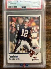 Tom Brady Football Cards 2002 Fleer Throwbacks Prices