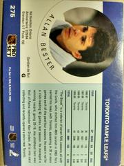 Back | Alaln Bester [ERR/Misspelled Alan on front] Hockey Cards 1990 Pro Set