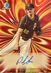 Paul Skenes #MRA-PS Baseball Cards 2023 Bowman Draft Mood Ring Red Autographs Prices