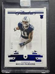 Micah Parsons [Sapphire] #109 Football Cards 2021 Panini Flawless Prices