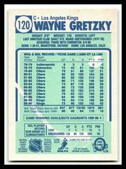 Back Of Card  | Wayne Gretzky [Error 1302 Career Assists & Not 13102] Hockey Cards 1990 O-Pee-Chee
