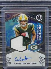 Christian Watson [Xenon] #PPA-CW Football Cards 2022 Panini Elements Proton Patch Autographs Prices