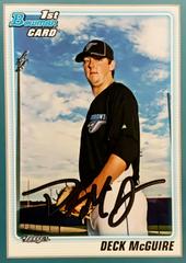 Deck McGuire [Blue] #BDPP86 Baseball Cards 2010 Bowman Draft Picks & Prospects Prices