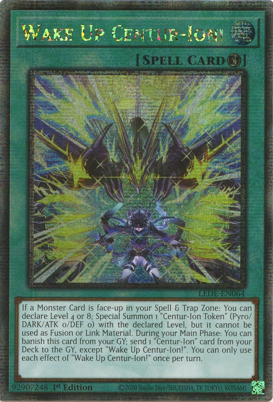 Wake Up Centur-Ion! [Quarter Century Secret Rare] LEDE-EN064 YuGiOh Legacy of Destruction