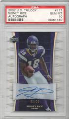 Sidney Rice [Autograph] #117 Football Cards 2007 Upper Deck Trilogy Prices