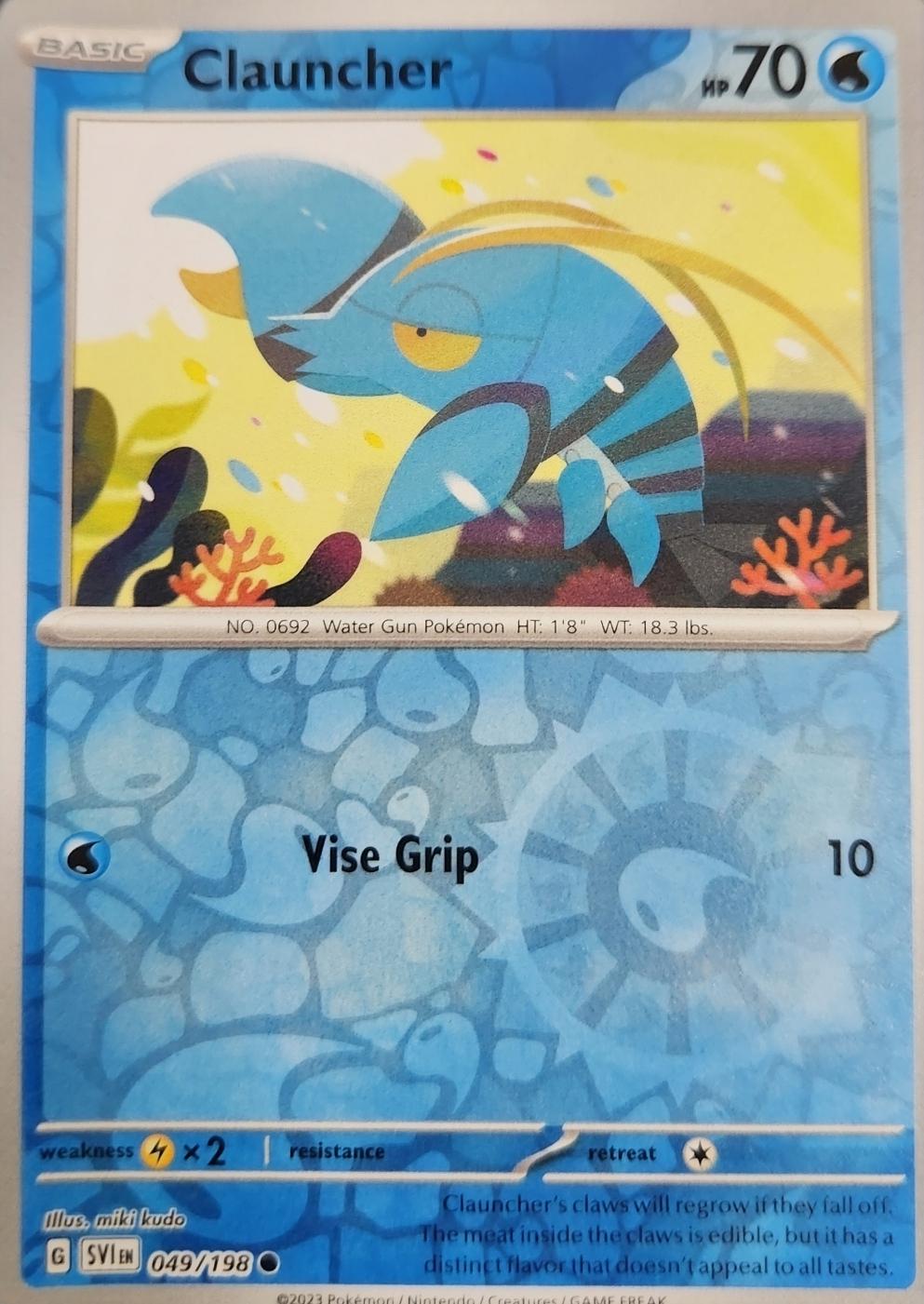 Clauncher [Reverse Holo] 49 Prices Pokemon Scarlet & Violet