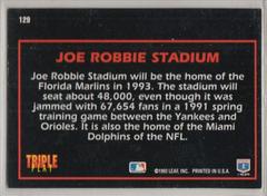 Joe Robbie Stadium [Error] #129 Baseball Cards 1993 Panini Donruss Triple Play Prices