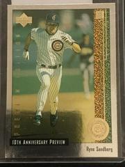 Ryne Sandberg #28 of 60 Baseball Cards 1998 Upper Deck 10th Anniversary Preview Prices