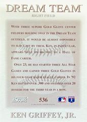 Card Back | Ken Griffey Jr. Baseball Cards 1993 Score