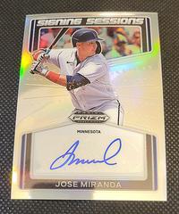 Jose Miranda #SS-MI Baseball Cards 2022 Panini Prizm Draft Picks Signing Sessions Prices