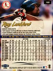 Rear | Ray Lankford Baseball Cards 1998 Ultra