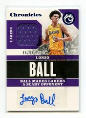 Lonzo Ball [Blue] Basketball Cards 2017 Panini Chronicles Autographs Prices
