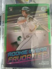 Wander Franco [Green Refractor Mega Box Mojo] Baseball Cards 2022 Bowman Rookie of the Year Favorites Prices