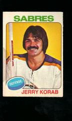 Jerry Korab #192 Hockey Cards 1975 O-Pee-Chee Prices