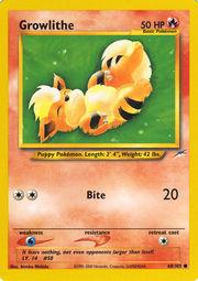 Growlithe #68 Pokemon Neo Destiny