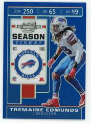 Tremaine Edmunds [Blue] #5 Football Cards 2019 Panini Contenders Optic Prices
