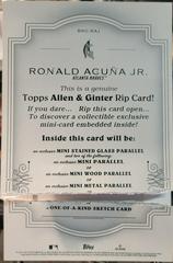 Back | Ronald Acuna Jr. Baseball Cards 2022 Topps Allen & Ginter Boxloader Rip