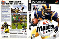 Slip Cover Scan By Canadian Brick Cafe | Madden 2003 Playstation 2