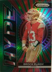 Brock Purdy [Green] Football Cards 2023 Panini Prizm Hype Prices