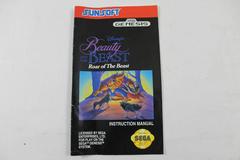 Beauty And The Beast: Roar Of The Beast - Manual | Beauty and the Beast: Roar of the Beast Sega Genesis