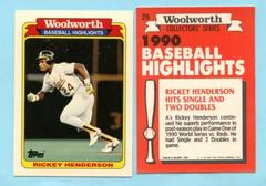 Ricky Henerson #26 Baseball Cards 1990 Woolworth Prices