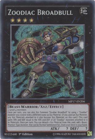 Zoodiac Broadbull MP17-EN206 YuGiOh 2017 Mega-Tin Mega Pack