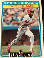 Vince Coleman #11 Baseball Cards 1987 Topps KayBee Superstars Prices