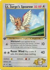 Lt. Surge's Spearow [1st Edition] #83 Prices | Pokemon Gym Heroes 