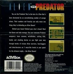 Alien Vs Predator - Back | Alien vs Predator GameBoy
