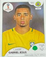 Gabriel Jesus [Black Back] Soccer Cards 2018 Panini World Cup Stickers Prices